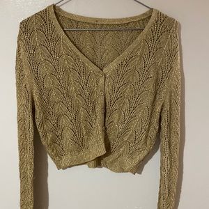 Gold Bebe cardigan